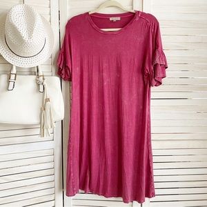 Wonderly Pink Tie Dye T-shirt Dress - S